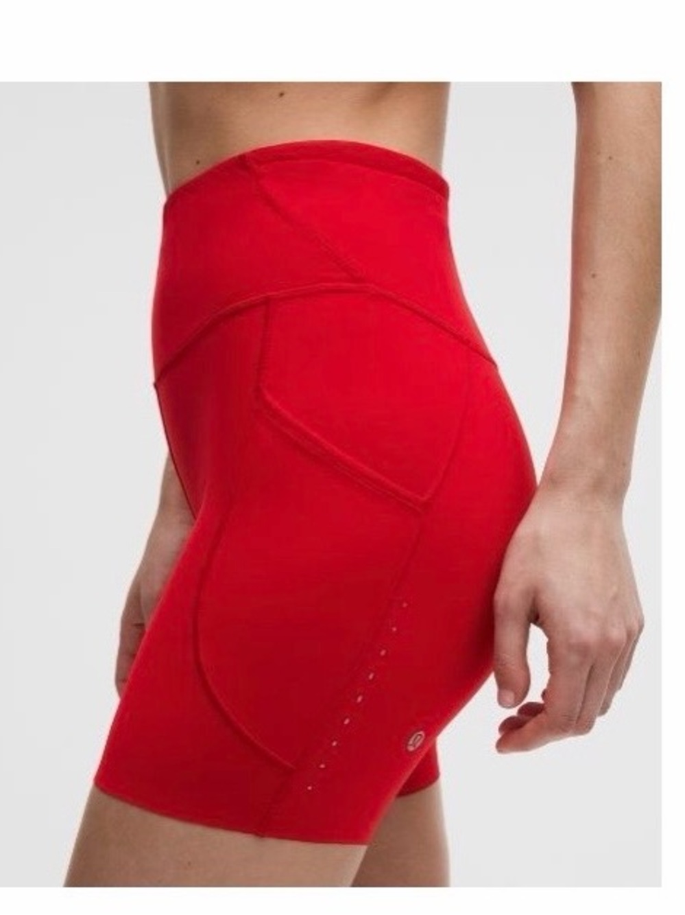 lululemon athletica Red High-Waist Athletic Bike Shorts